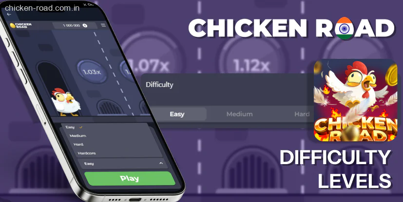 Chicken Road you can pick from Easy, Medium, Hard, and Hardcore