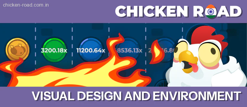 The ChickenRoad crash game features a stylized urban environment