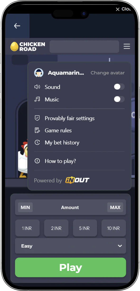 Chicken Road Mobile options